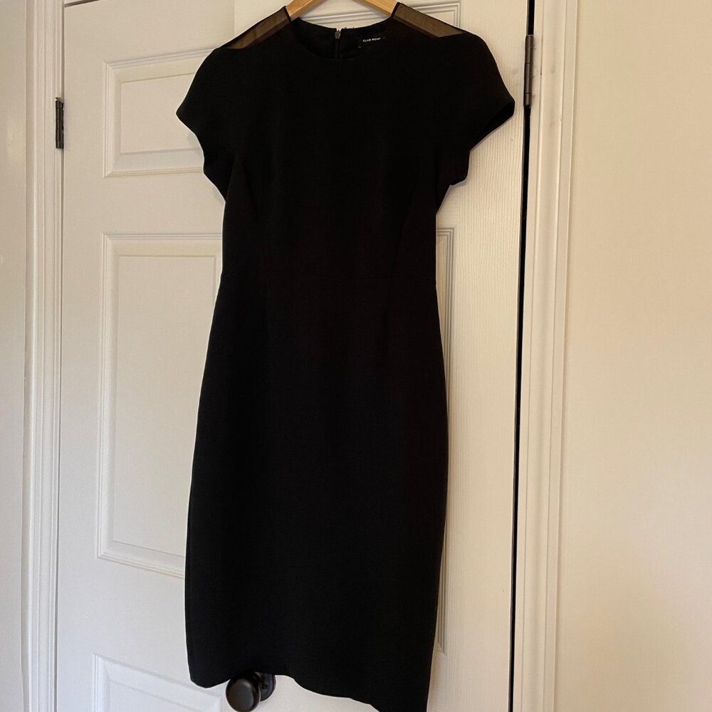 Club Monaco Short Sleeve Black Work Dress